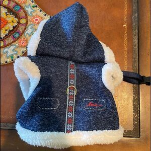 CUTE DENIM n Wool Pet Hoodie vest!!